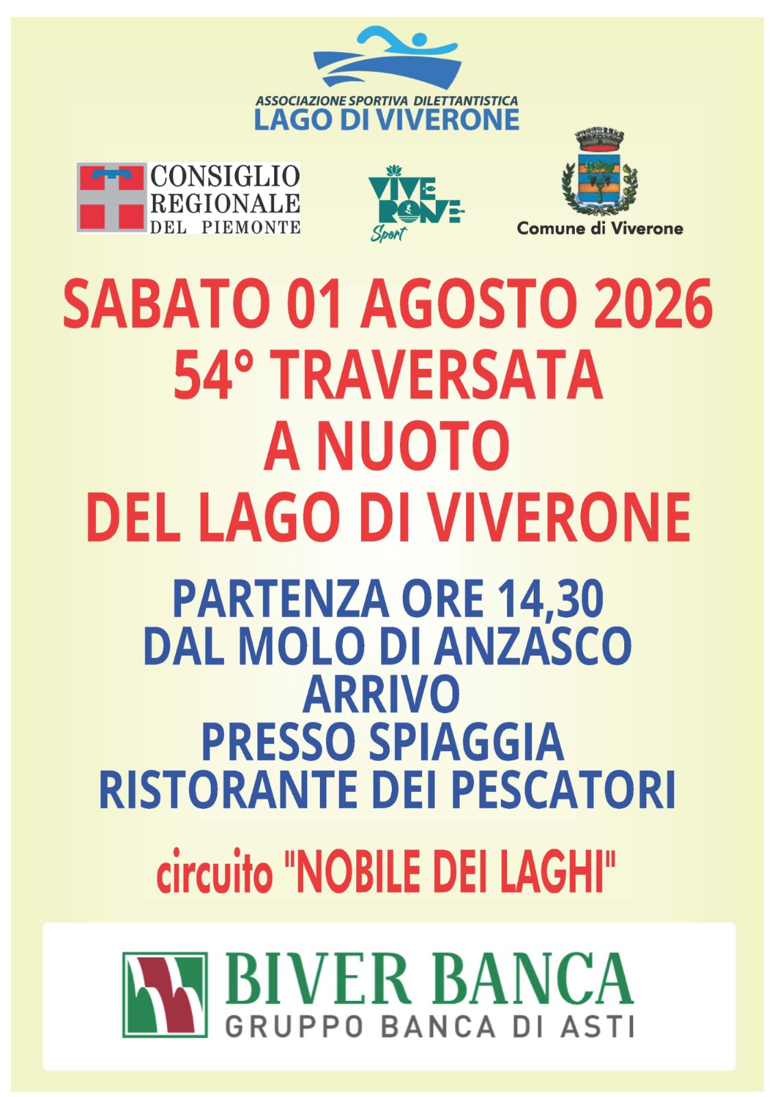 54a traversata a nuoto del lago di Viverone 2026